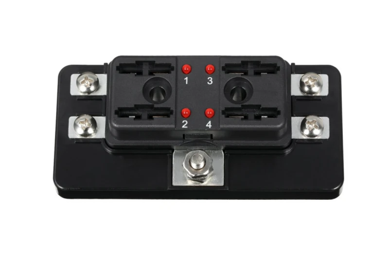 Car Boat Marine Automotive 4 Way Blade Fuse Box Fuse Holder with LED Indicator Car Boat Marine Automotive 4 Way Blade Fuse Box Fuse Holder with LED Indicator